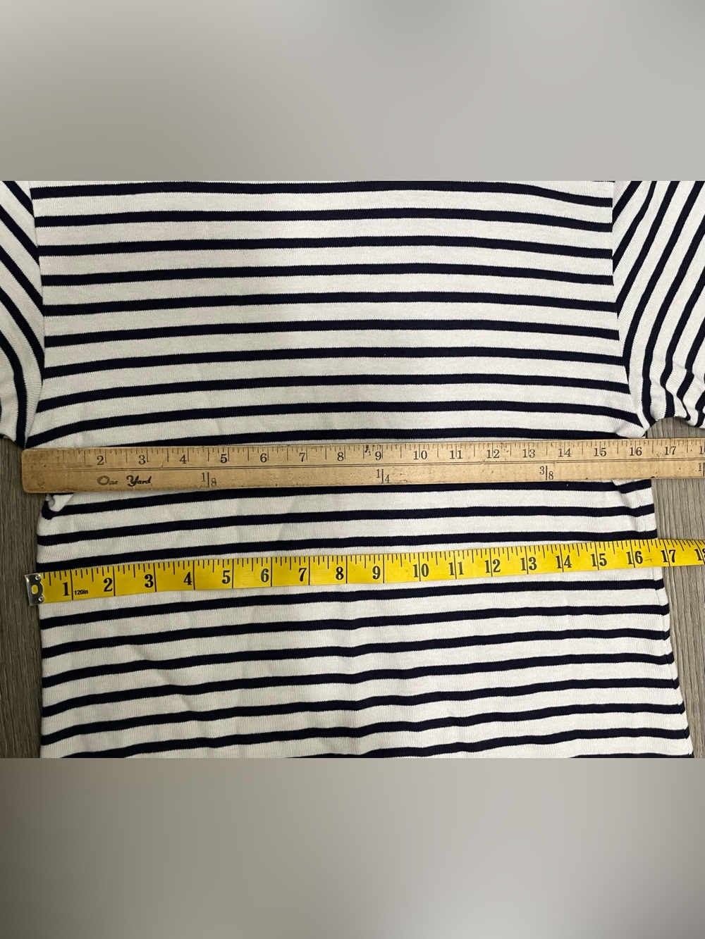 AYR The Oui-Peat Dress Weekend Jaunt Stripe in Black White Stripe Large - Picture 5 of 6